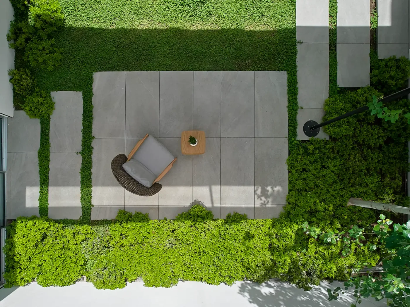 Garden top view