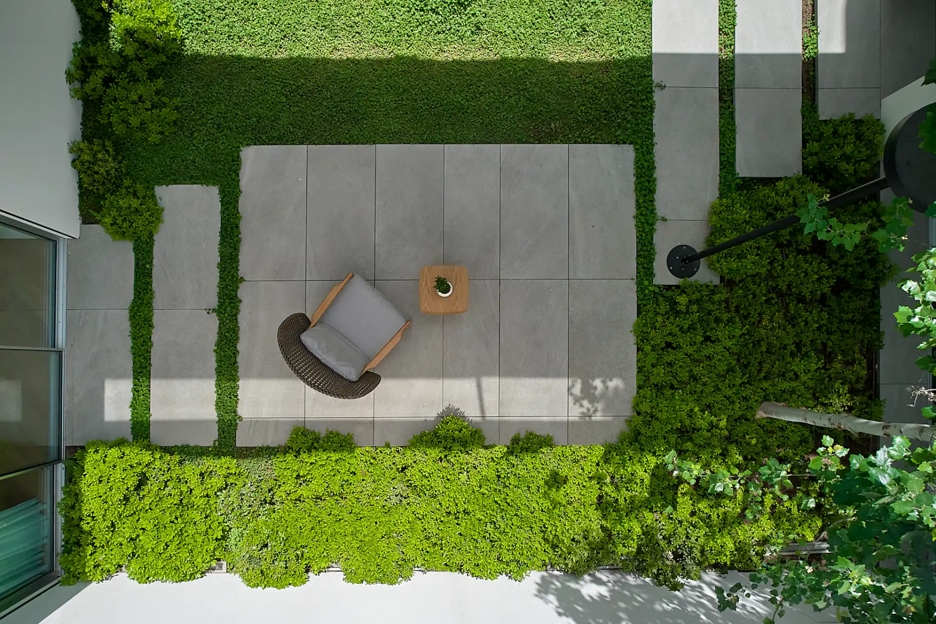 Garden top view
