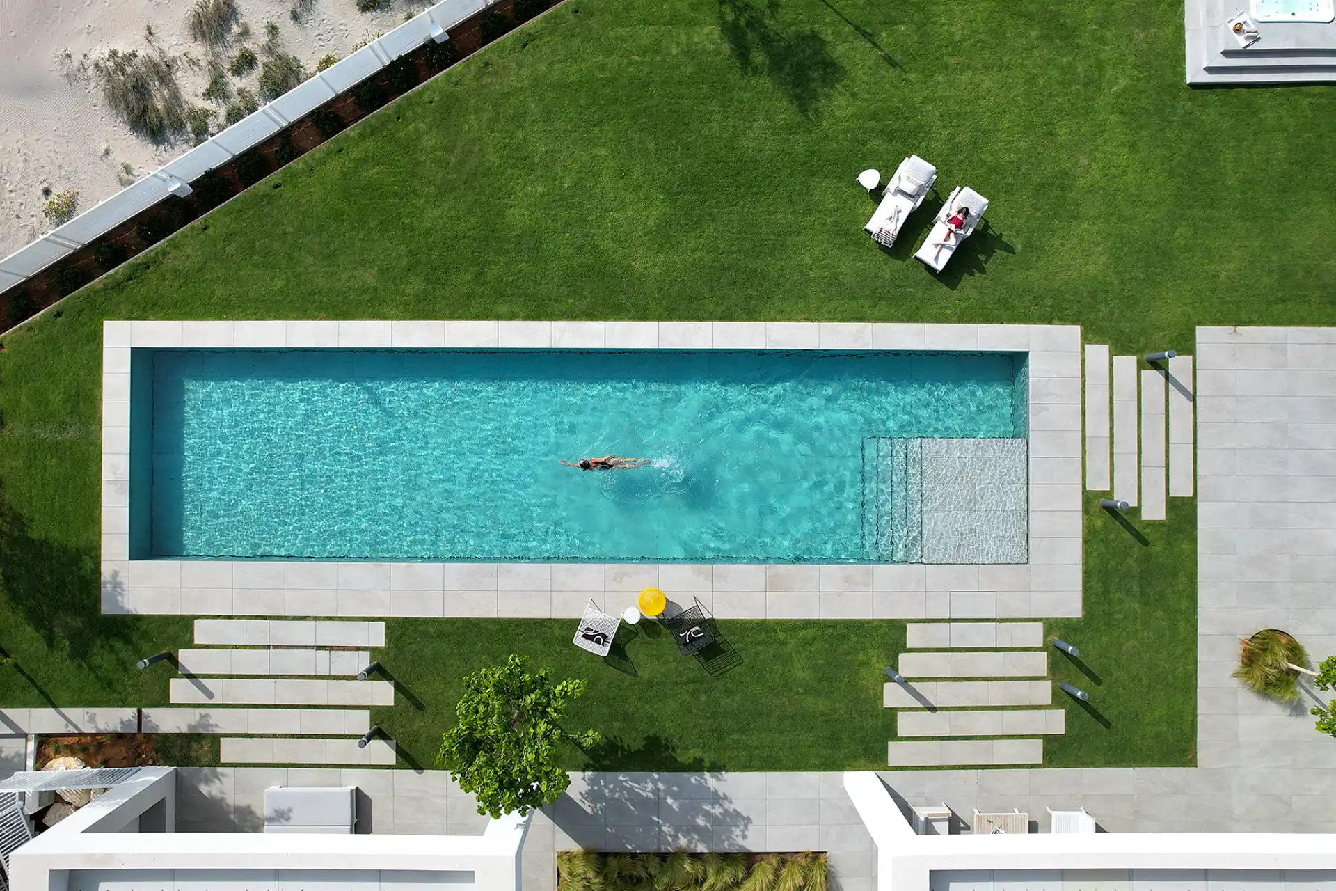 Top view pool