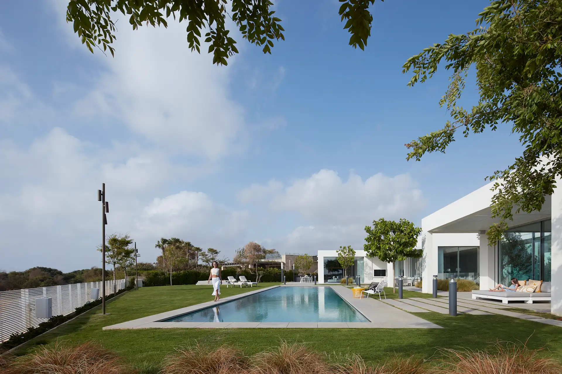Pool and house view